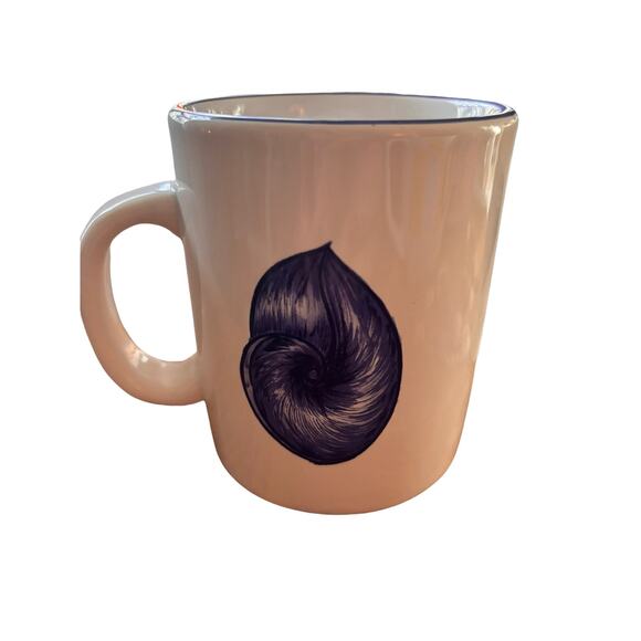 William Sonoma Set of 3 seashell Mugs Cups Seashells Nautical Beachy Seaside - Picture 5 of 6